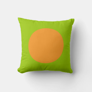 Round Colors - Lt Orange and Martian Green Cushion