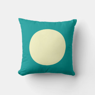 Round Colors - Pale Yellow and Ocean Green Cushion