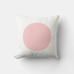 Round Colors - Soft Pink and White Cushion