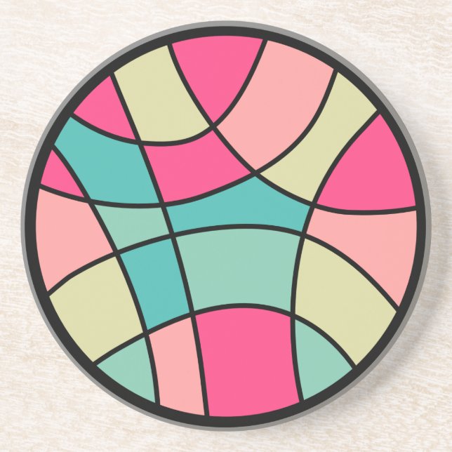Round Colour Abstract 160422(06) Coaster (Front)