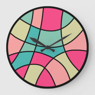 Round Colour Abstract 160422(07) Large Clock