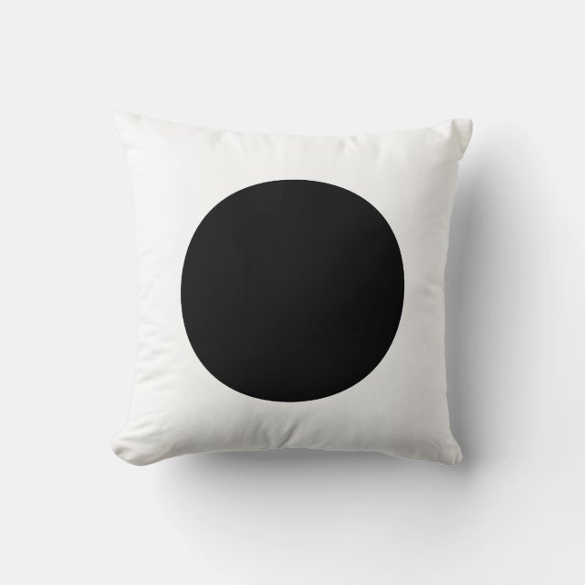 Round Colours - Black Cushion (Front)
