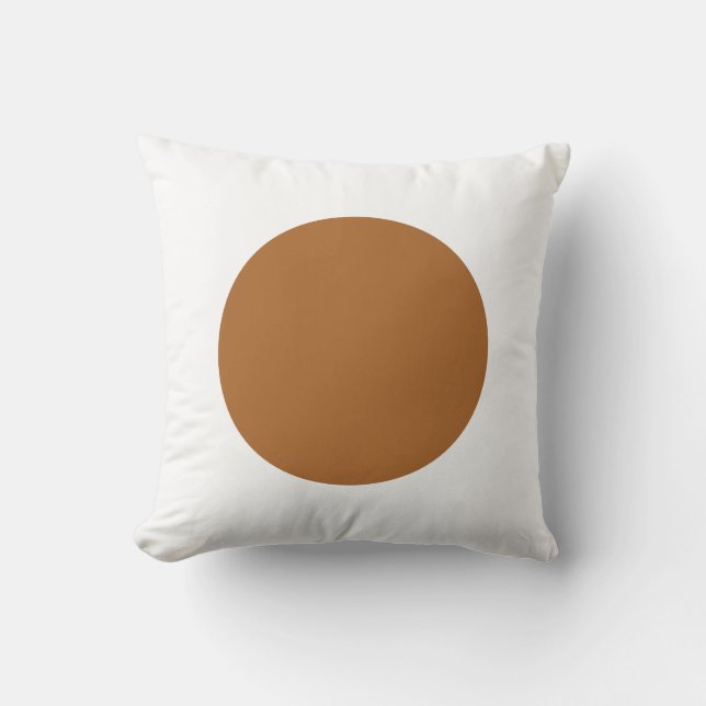 Round Colours - Brown and White Cushion (Front)