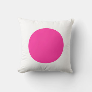 Round Colours - Hot Pink and White Cushion