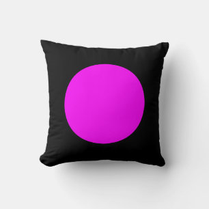 Round Colours - Magenta and Black Cushion