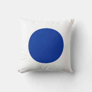 Round Colours - Navy Blue and White Cushion