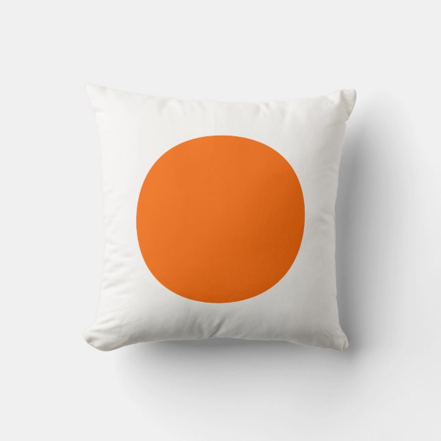 Round Colours - Orange and White Cushion (Front)