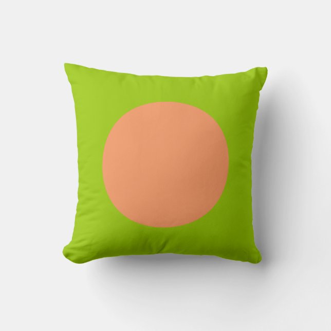 Round Colours - Peach and Martian Green Cushion (Front)