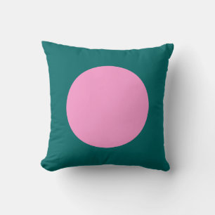 Round Colours - Pink and Moss Green Cushion