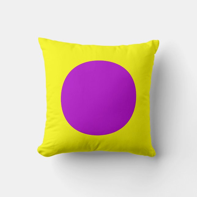 Round Colours - Purple and Yellow Cushion (Front)