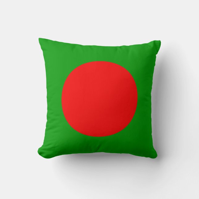 Round Colours - Red and Grass Green Cushion (Front)