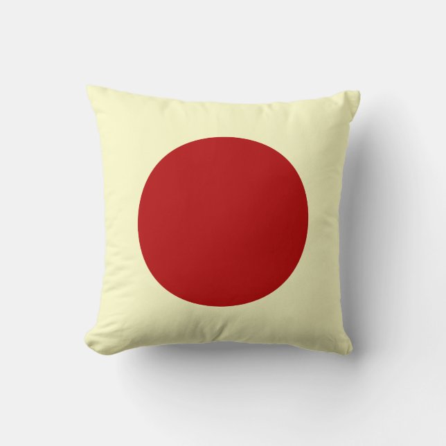 Round Colours - Ruby and Pale Yellow Cushion (Front)