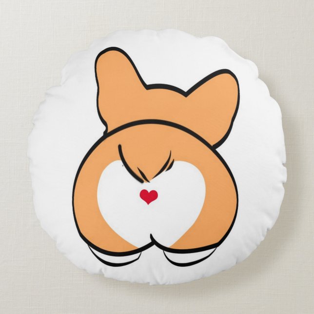 Round Corgy Butt Pillow (Front)