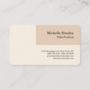 Round Corner Signature Cream Charming Business Card
