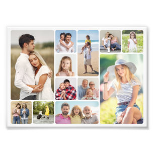 Round Corners 12 Photo Collage Photo Enlargement
