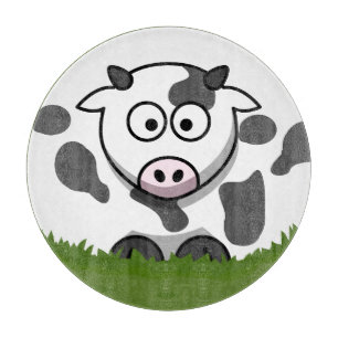 Round Cow Cutting Board