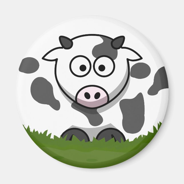 Round Cow Magnet (Front)