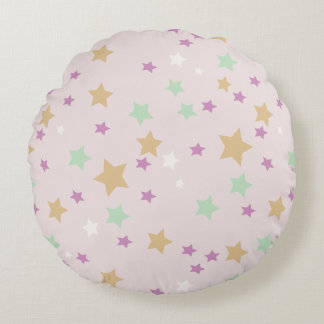 Round cushion with star design.