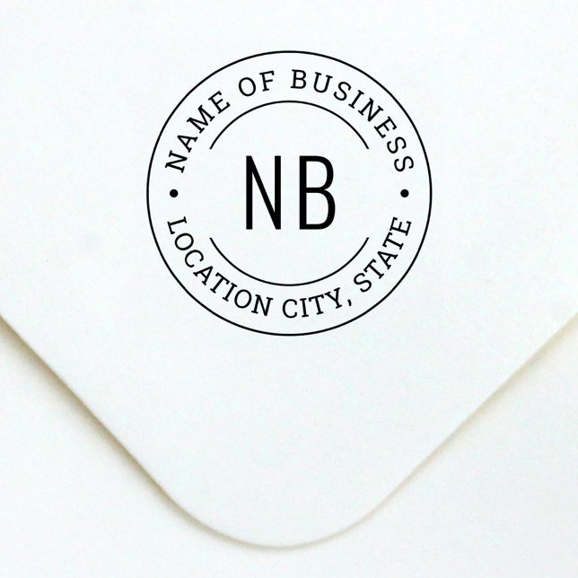Round Custom Business Company Name Self-inking Stamp (Creator Uploaded)