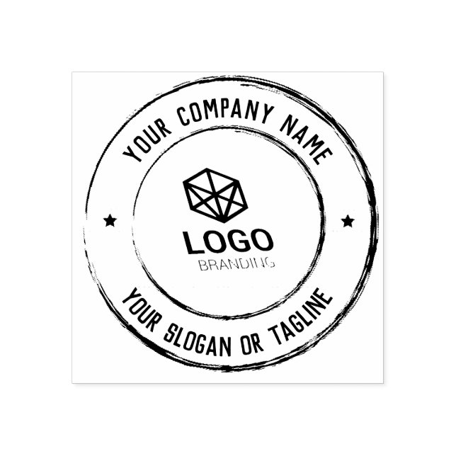 Round Custom Business Logo Promotional Rubber Stamp (Imprint)