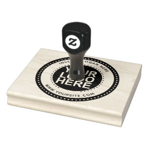 Round Custom Company Logo Rubber Stamp