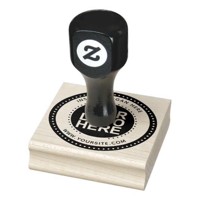 Round Custom Company Logo Rubber Stamp (Stamp)