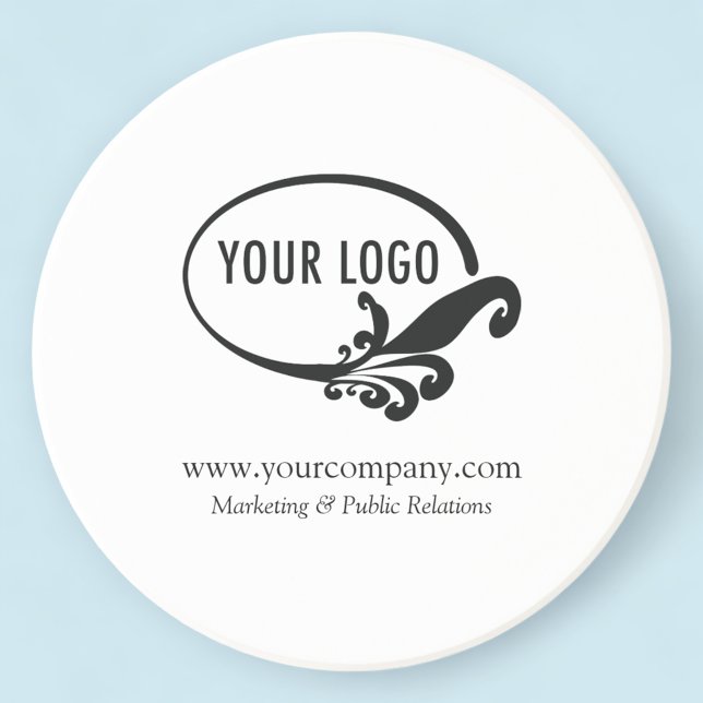 Round Custom Sandstone Coaster Your Company Logo (MISOOK Round Sandstone Coaster with Logo)