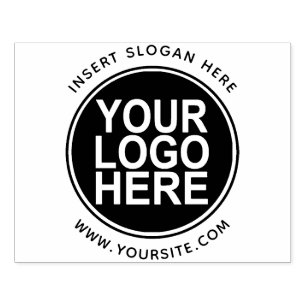Round Custom Your Business Logo Rubber Stamp