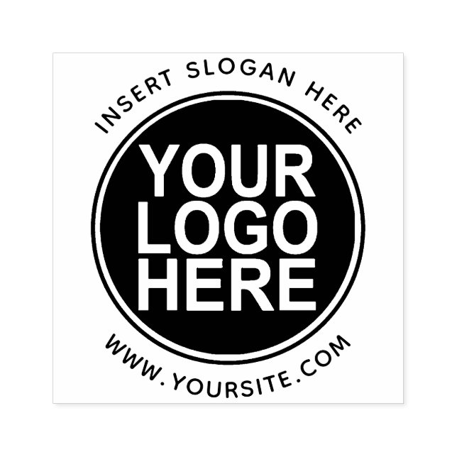 Round Custom Your Business Logo Rubber Stamp (Imprint)