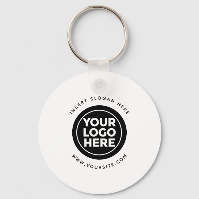 Round Custom Your Company Logo Key Ring (Front)