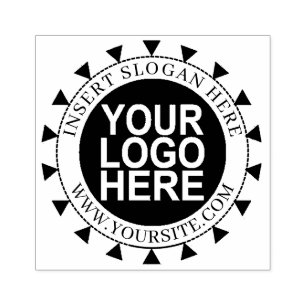 Round Custom Your Company Logo Rubber Stamp