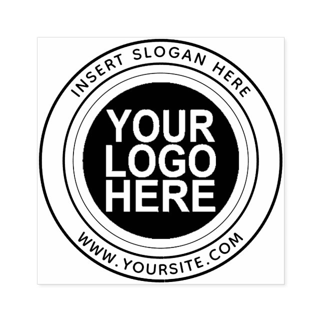 Round Custom Your Company Logo Rubber Stamp (Imprint)
