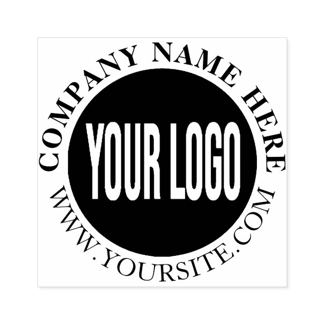 Round Custom Your Company Logo Rubber Stamp (Imprint)