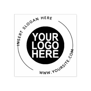 Round Custom Your Company Logo Rubber Stamp
