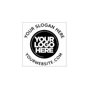 Round Custom Your Company Logo Rubber Stamp