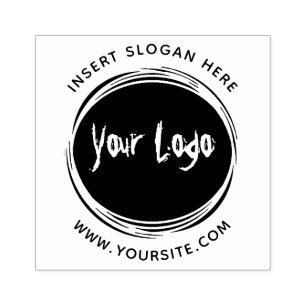 Round Custom Your Company Logo Rubber Stamp