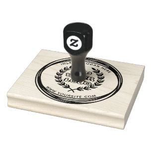 Round Custom Your Company Logo Rubber Stamp
