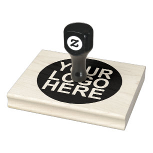 Round Custom Your Company Logo Rubber Stamp