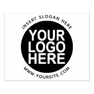 Round Custom Your Company Logo Rubber Stamp