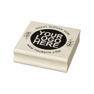 Round Custom Your Company Logo Rubber Stamp