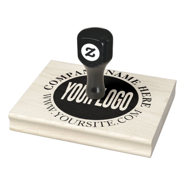 Round Custom Your Company Logo Rubber Stamp (Stamp)