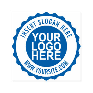 Round Custom Your Company Logo Self-inking Stamp