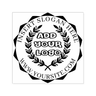 Round Custom Your Company Logo Self-inking Stamp