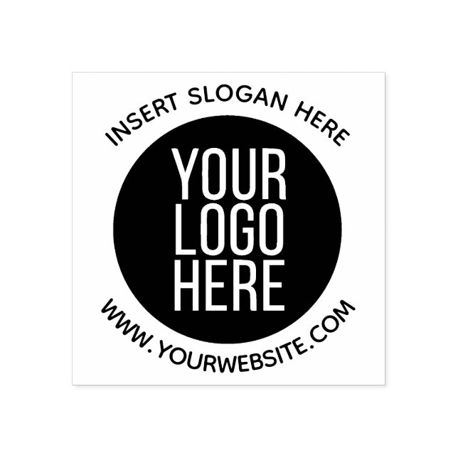 Round Custom Your Company Personalised Logo Rubber Stamp (Imprint)