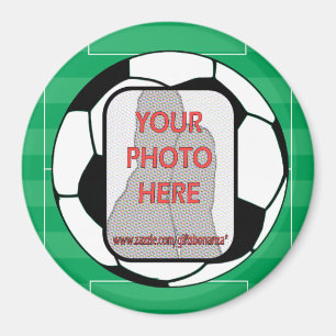 Round Customisable photo soccer ball magnets