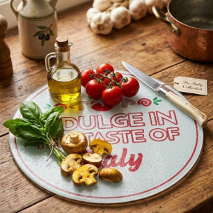 Round Cutting Board Indulge Taste Of Italy