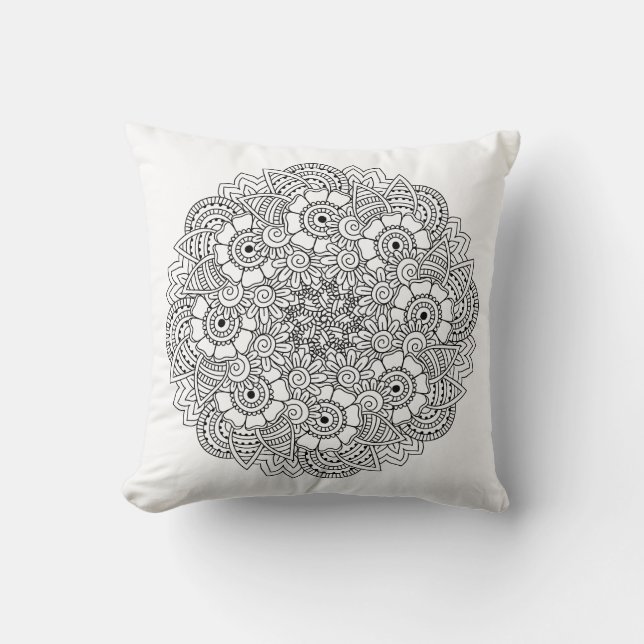 Round Design Doodle Cushion (Front)