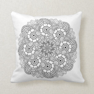 Round Design Doodle Cushion