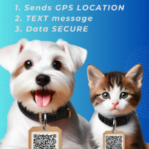 Round Dog Tag QR Code