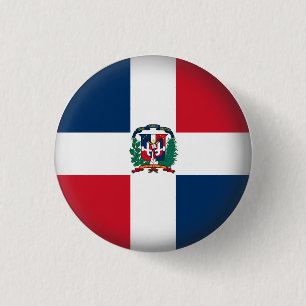 Round Dominican Republic 3 Cm Round Badge